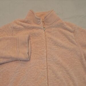 Carole Hochman Soft Pink Full Zip Fleece Plush Robe Housecoat Cozy Warm Pink 1X